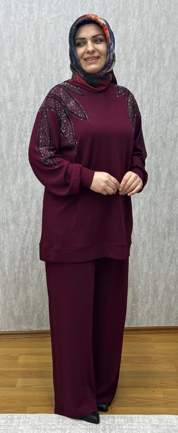 Oysho Omuz Taş Detaylı Pantolonlu İkili Takım