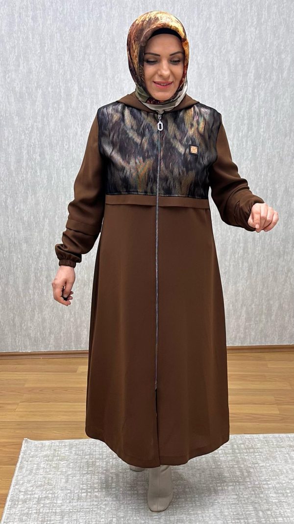 leopar desenli krep kap - Görsel 3