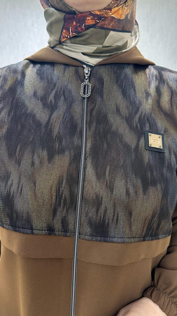 leopar desenli krep kap - Görsel 5