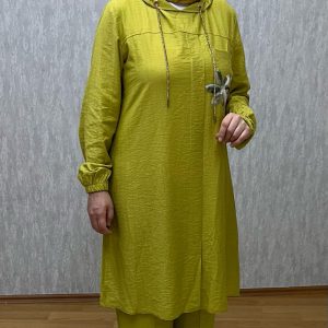 kapişonlu yağ yeşili çilek takım