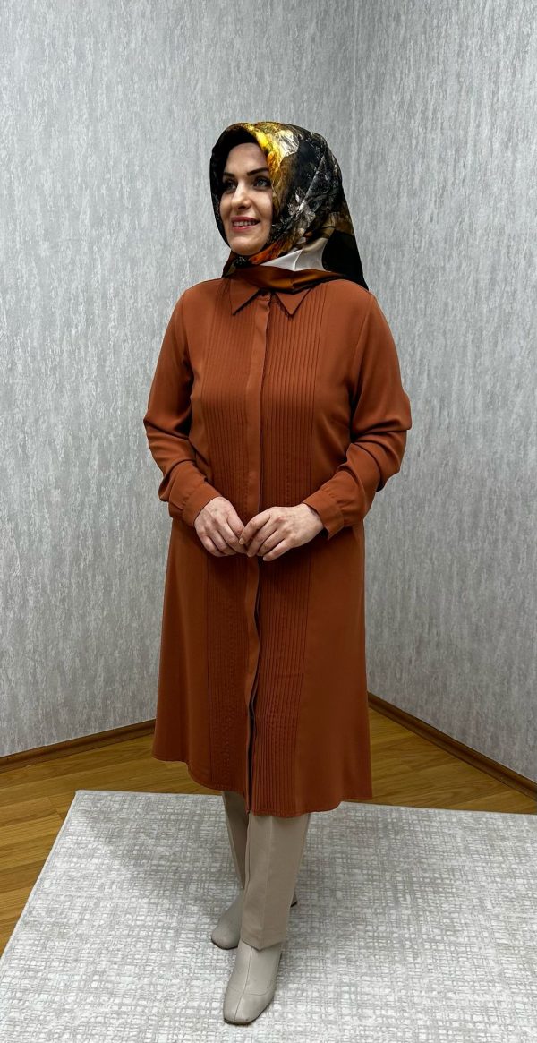 tensel krep kiremit tunik - Görsel 3