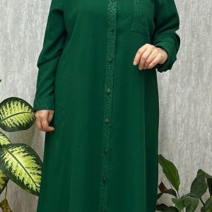 leopar detaylı zümrüt pantolonlu takım