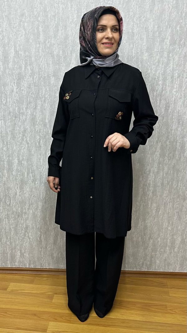 siyah çilek takım - Görsel 3
