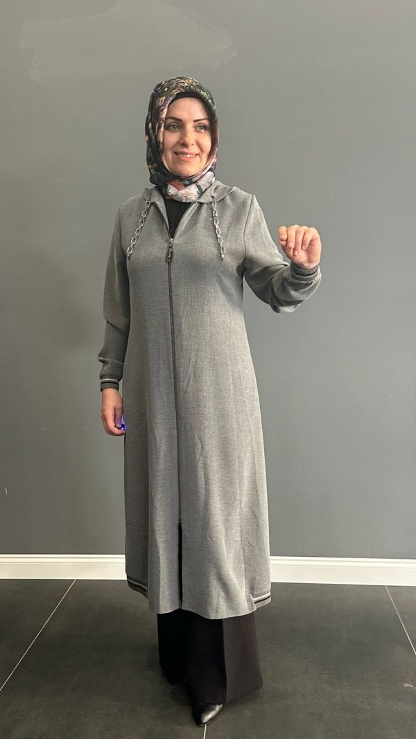 gri renk giy çık kap - Görsel 7