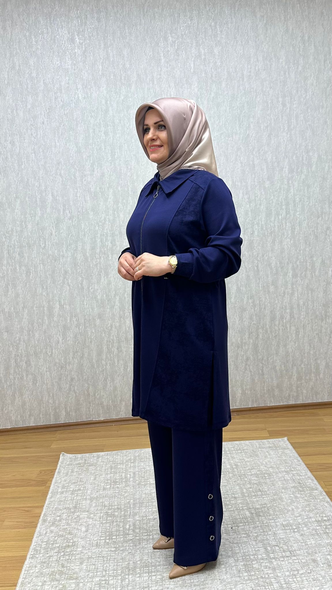 lacivert fermuarlı oysho takım - Görsel 2