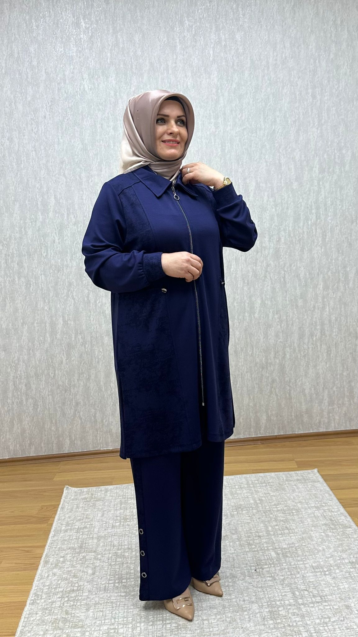 lacivert fermuarlı oysho takım - Görsel 3