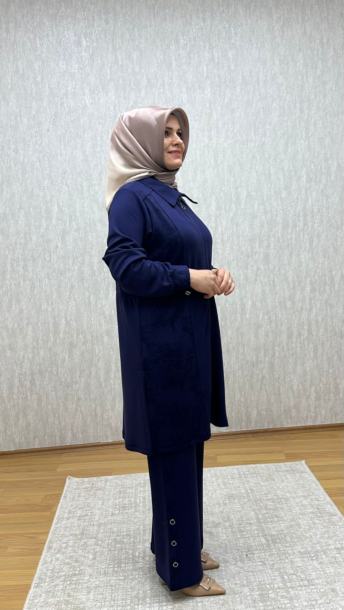 lacivert fermuarlı oysho takım - Görsel 4