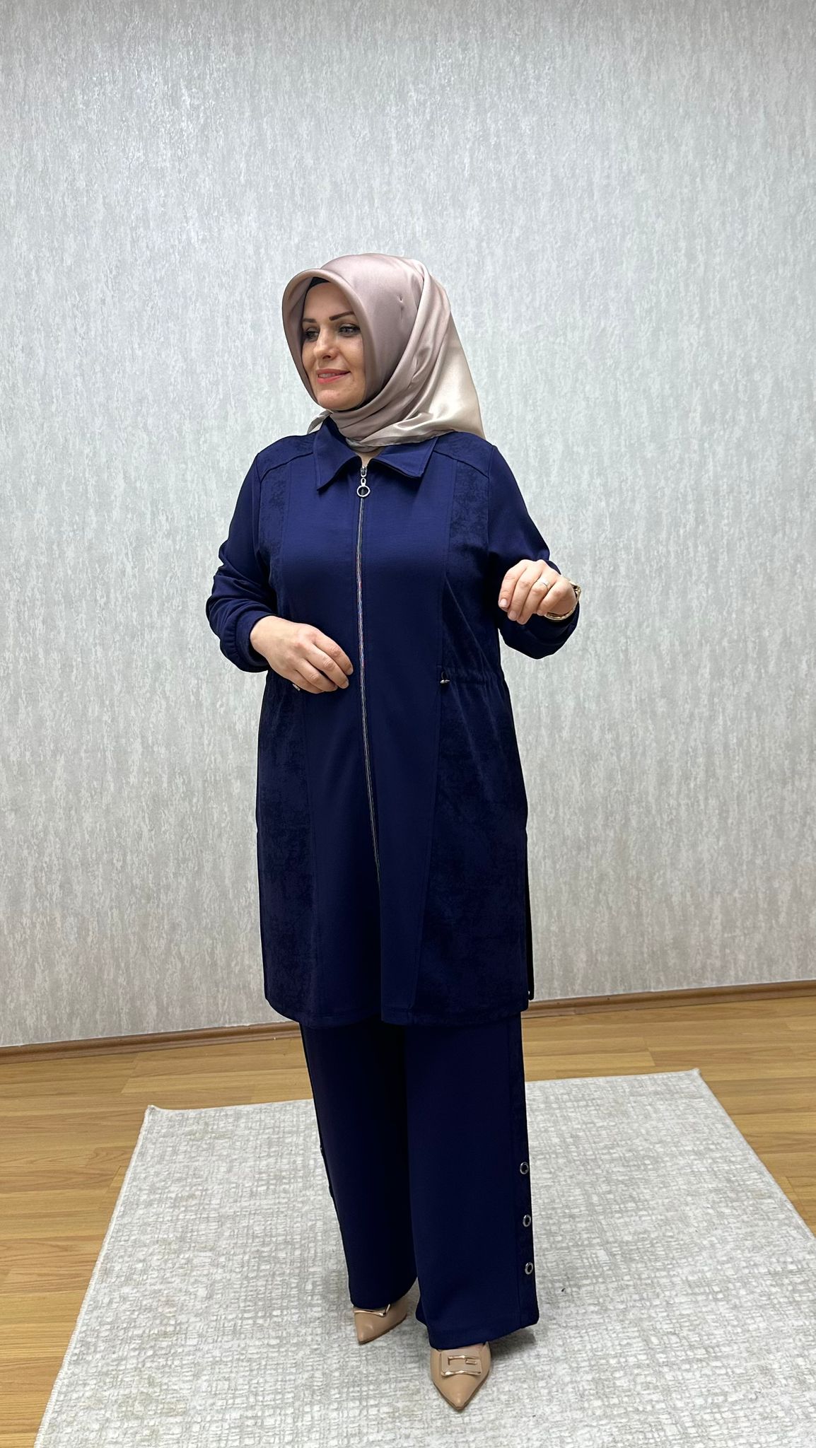 lacivert fermuarlı oysho takım - Görsel 5