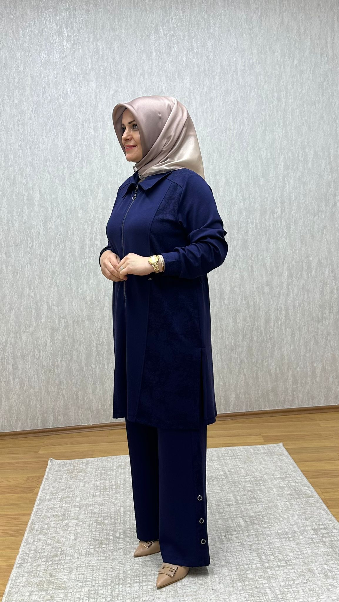 lacivert fermuarlı oysho takım - Görsel 6