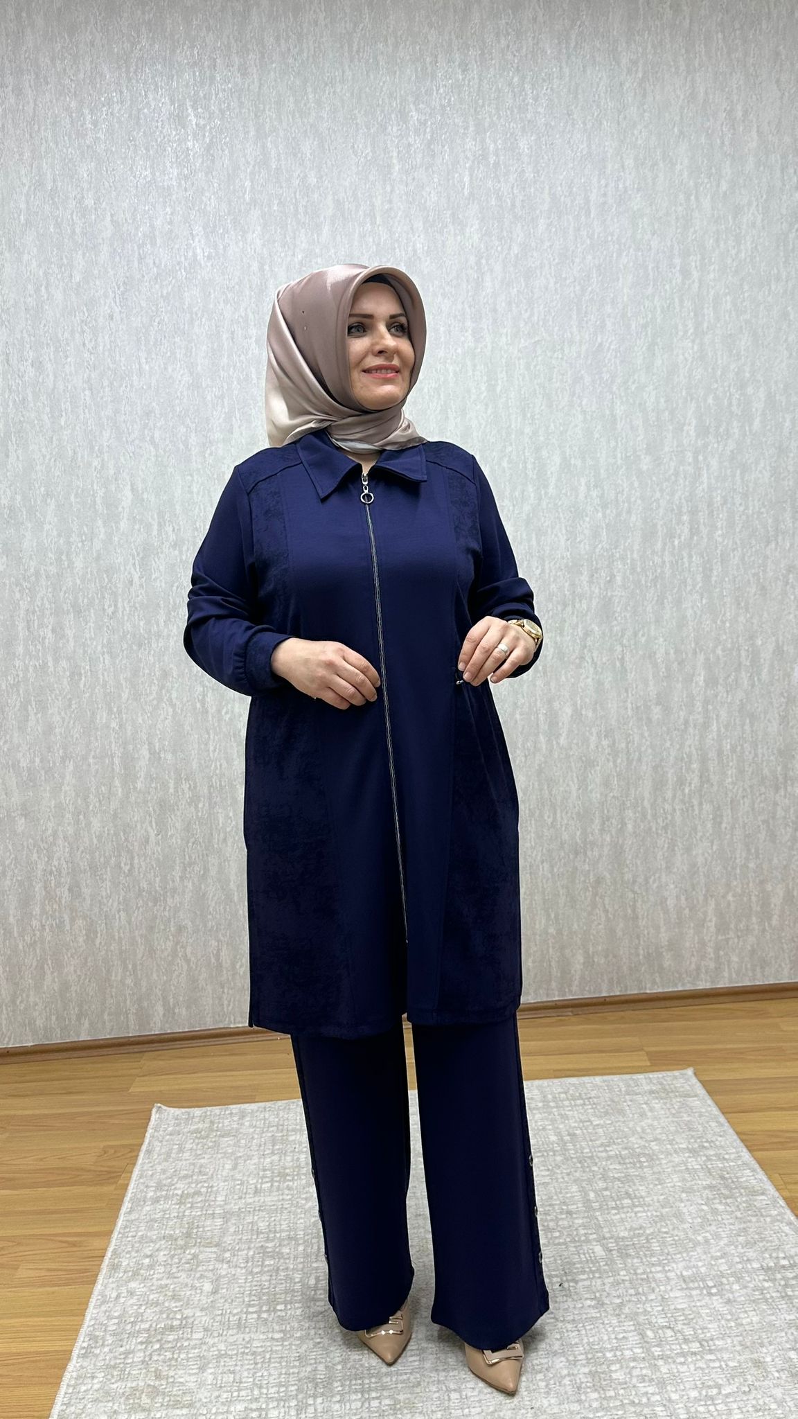 lacivert fermuarlı oysho takım - Görsel 7