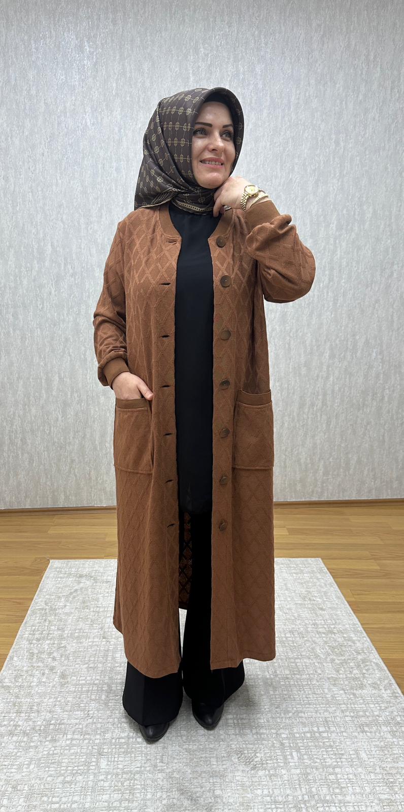 kahve merserize hırka