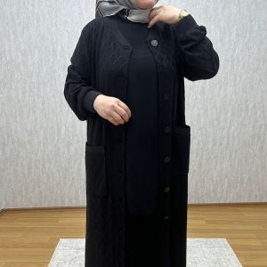 siyah merserize hırka