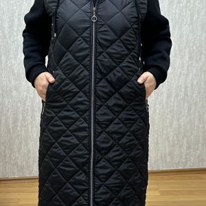 baklava desenli siyah kap-mont