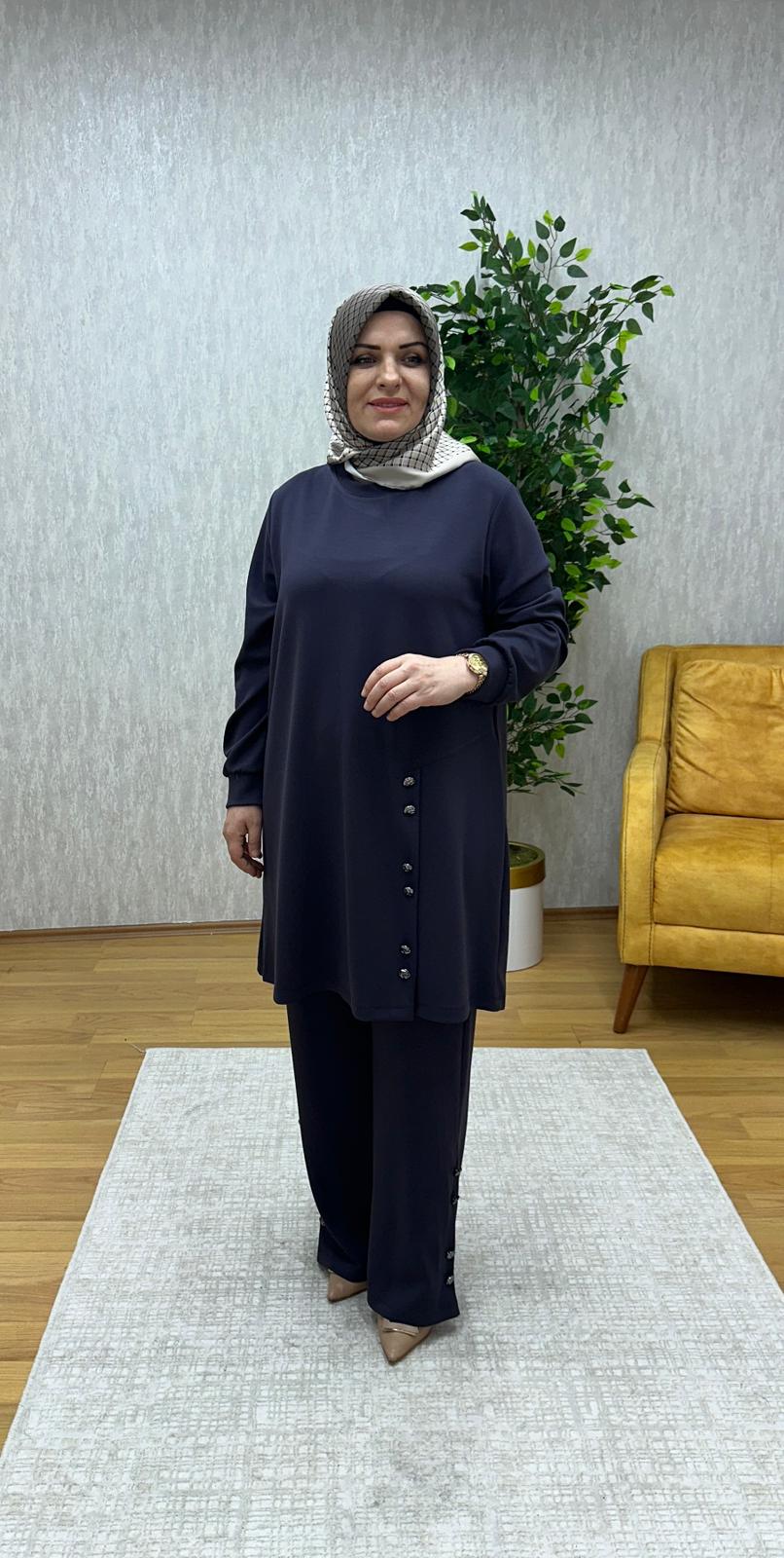 düğme detaylı füme oysho takım - Görsel 2