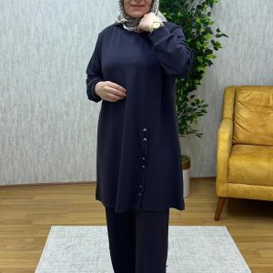 düğme detaylı füme oysho takım